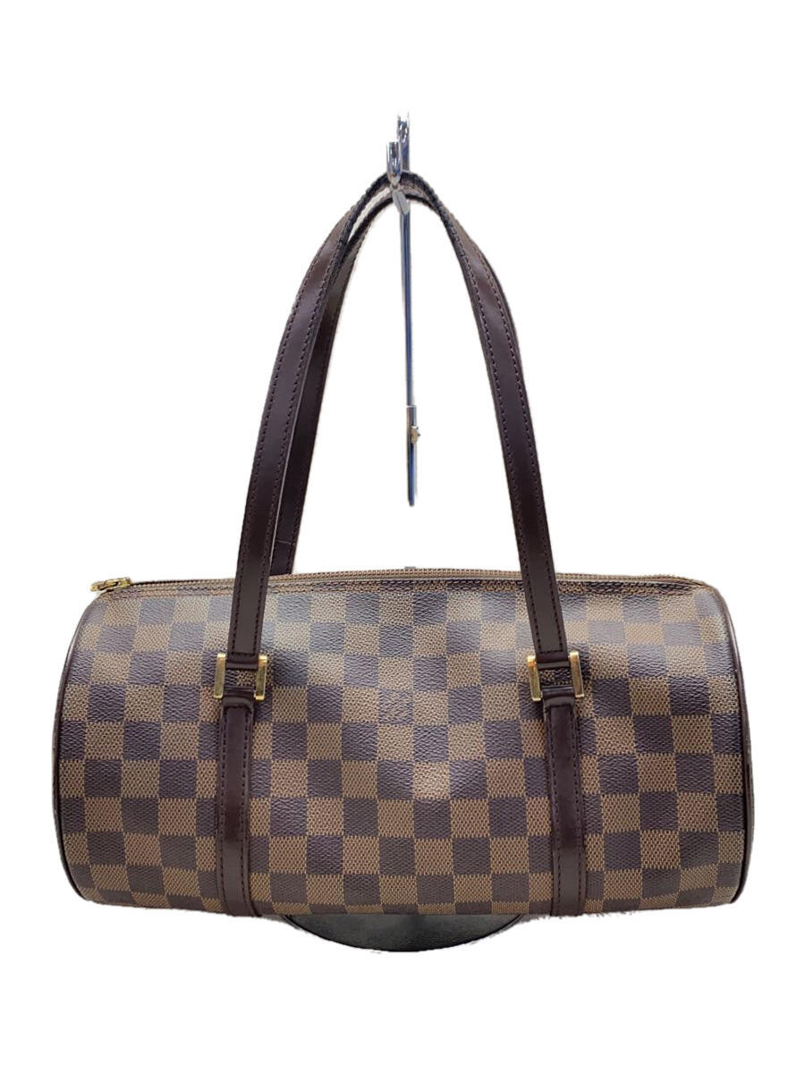 【中古】LOUIS VUITTON◆1)パピヨン30_ダミエ・エベヌ_BRW/PVC/BRW【バッグ】