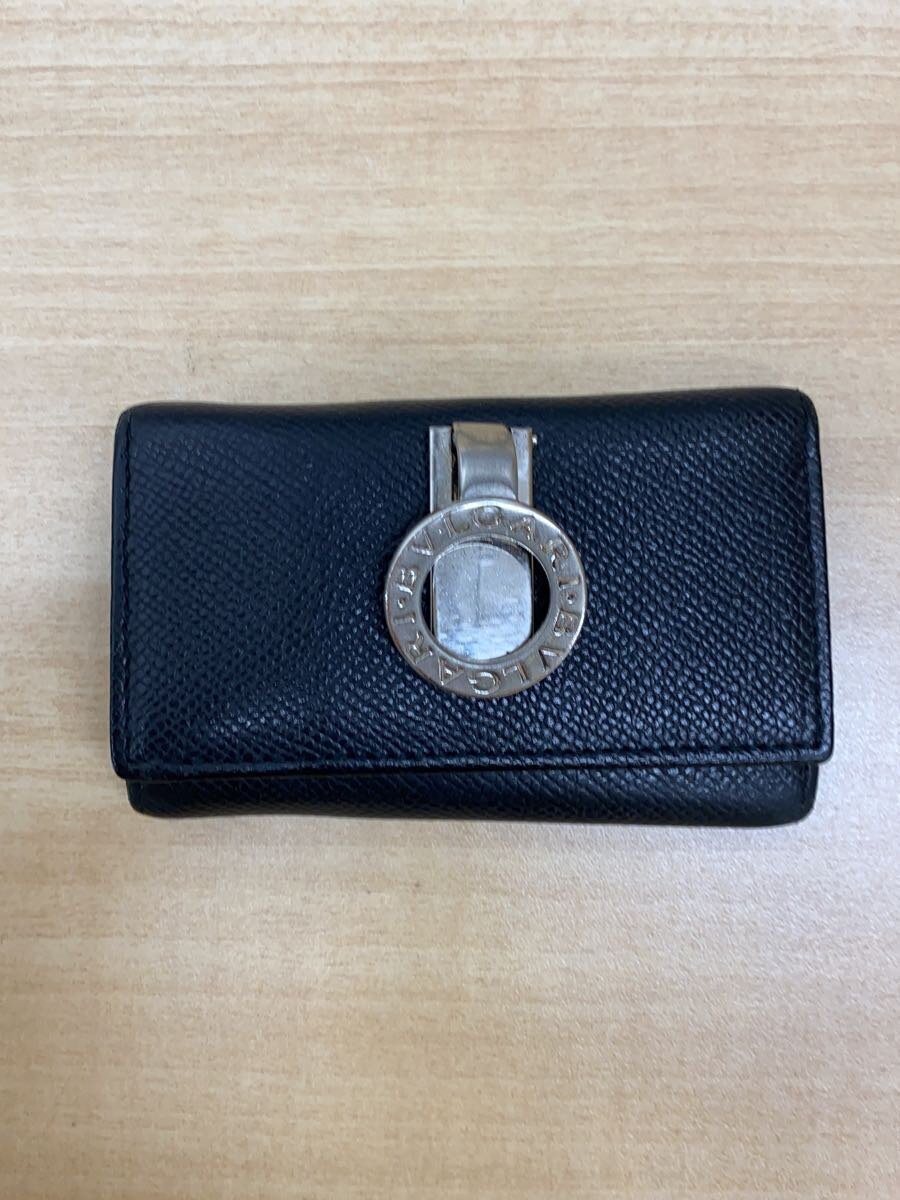 Leather - 【中古】BVLGARI◆キーケース/レザー/BLK/メンズ/30422【服飾雑貨他】