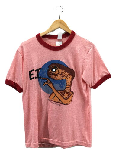 【中古】E.T./82年コピーライト/リンガーTシャツ/霜降り/M/コットン/PNK/プリント//【メンズウェア】 【中古】E.T./82年コピーライト/リンガーTシャツ/霜降り/M/コットン/PNK/プリント//【メンズウェア】