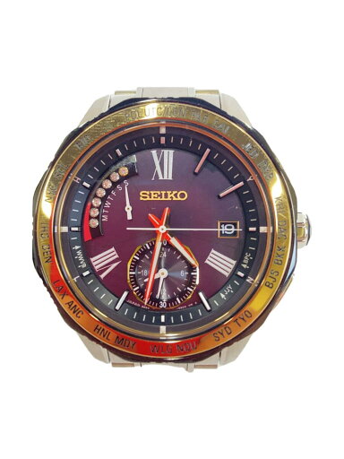 【中古】SEIKO◆ソーラー腕時計/アナログ/ステンレス/BRW/SLV/8B54-0BG0【服飾雑貨他】 【中古】SEIKO◆ソーラー腕時計/アナログ/ステンレス/BRW/SLV/8B54-0BG0【服飾雑貨他】