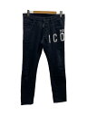 【中古】DSQUARED2◆ボトム/48/コットン/BLK/S79LA0034 S30564/Icon Black Bull SkaterJean【メンズウェア】