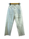 【中古】YANUK◆IENA別注/LEA WHITE/カットオフ ワイドデニム/26/コットン/WHT/無地/57131507【レディースウェア】