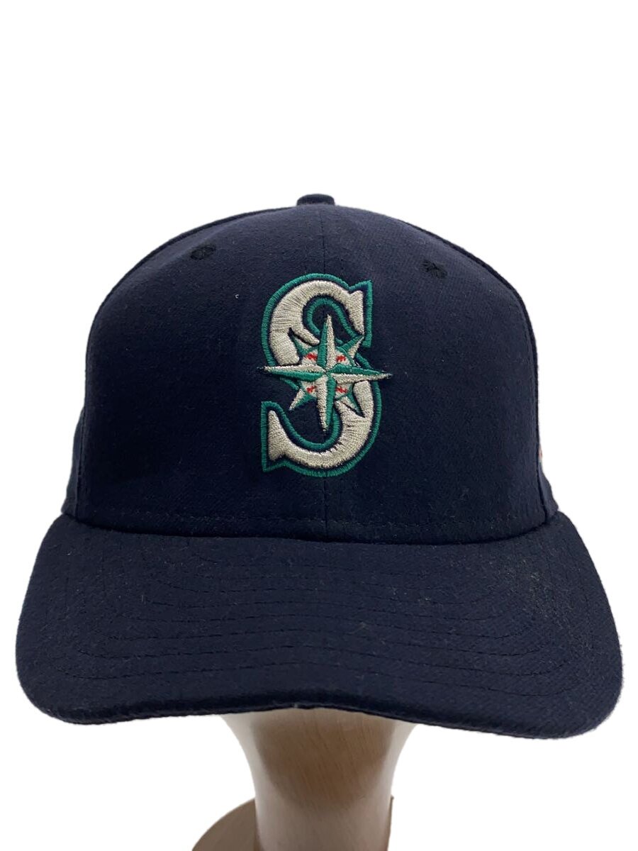 Cap - 【中古】NEW ERA◆キャップ/7 1/4/ポリエステル/NVY/メンズ【服飾雑貨他】