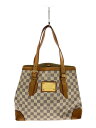 【中古】LOUIS VUITTON◆ハムステッドMM_ダミエ・アズール_WHT/PVC/WHT/総柄【バッグ】(4)
