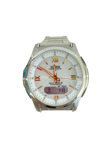【中古】CASIO◆ソーラー腕時計・WAVECEPTOR/デジアナ/ステンレス/SLV【服飾雑貨他】 【中古】CASIO◆ソーラー腕時計・WAVECEPTOR/デジアナ/ステンレス/SLV【服飾雑貨他】