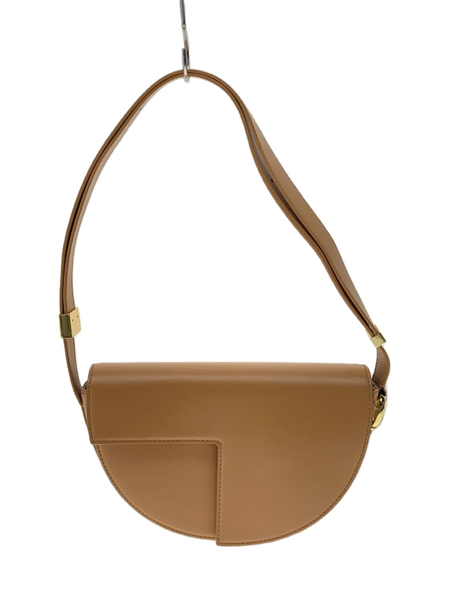 【中古】PATOU◆LE PATOU BAG/ショルダーバッグ/レザー/BEG【バッグ】