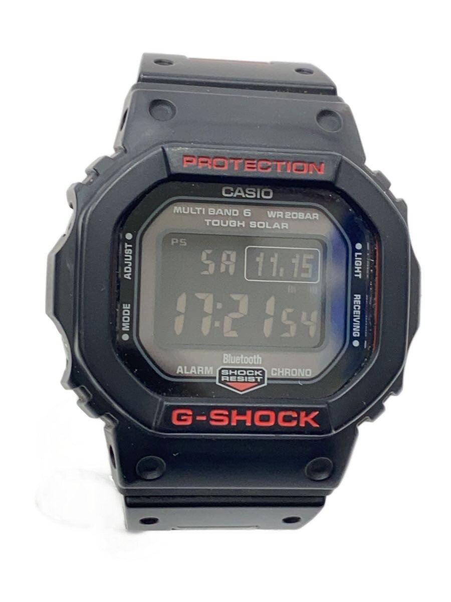 【中古】CASIO◆ソーラー腕時計・G-SHOCK/デジタル/ステンレス/BLK【服飾雑貨他】