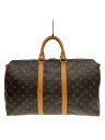 【中古】LOUIS VUITTON◆キーポル・バンドリエール45_モノグラム・キャンバス_BRW/PVC/BRW【バッグ】