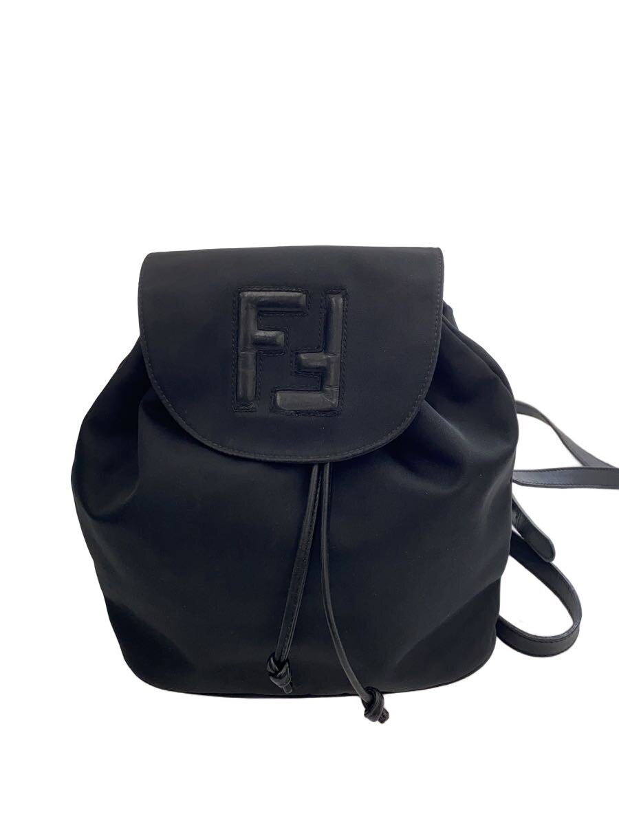 FENDI - 【中古】FENDI◆リュック/ナイロン/BLK【バッグ】