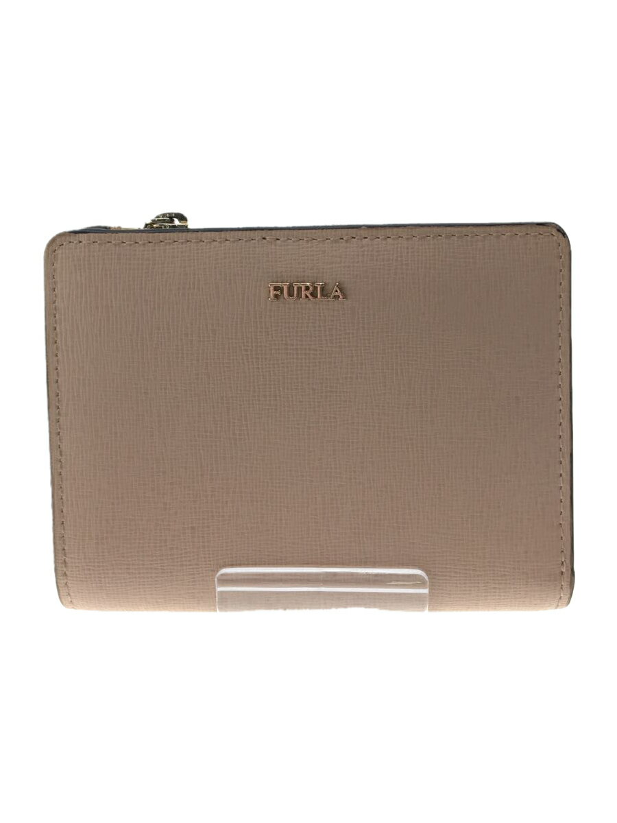 【中古】FURLA◆2つ折り財布/レザー/P