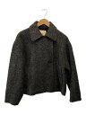 【中古】LB.03(nano universe)◆MAPELヘリンボーンスライバーショート丈コート/M/ポリエステル/GRY/6693211311【レディースウェア】(4)