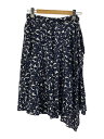 【中古】YOHJIYAMAMOTO+NOIR◆スカート/1/レーヨン/花柄/nw-s24-214【レディースウェア】