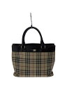 【中古】BURBERRY◆ハンドバッグ/--/BEG/チェック//【バッグ】