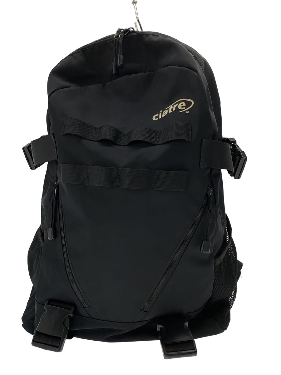 【中古】ciatre◆リュック/ナイロン/BLK//【バッグ】