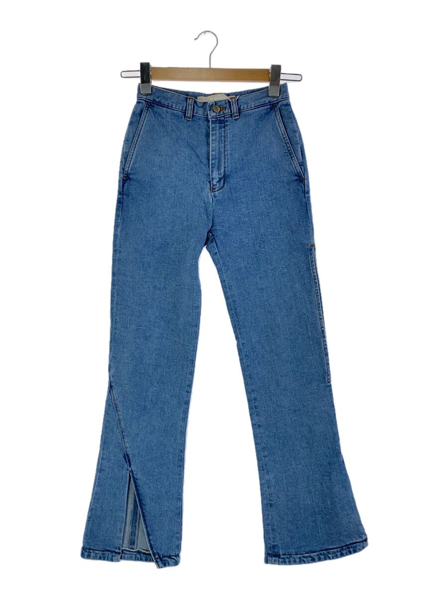 LEINWANDE◆Georgie Slit Jeans/S/コットン/ブルー/0221030801