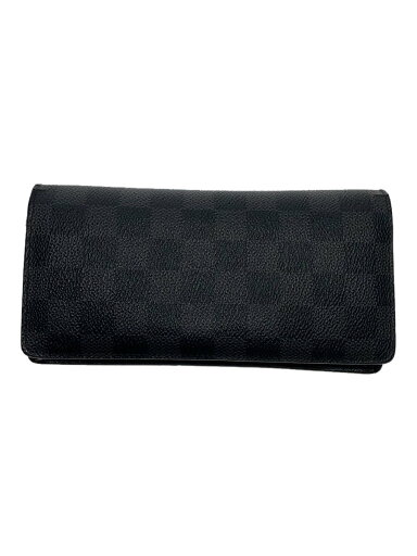 【中古】LOUIS VUITTON◆ポルト・フォイユ・ブラザ_ダミエ・グラフィット_BLK/--/BLK/N62655【服飾雑貨他】 【中古】LOUIS VUITTON◆ポルト・フォイユ・ブラザ_ダミエ・グラフィット_BLK/--/BLK/N62655【服飾雑貨他】