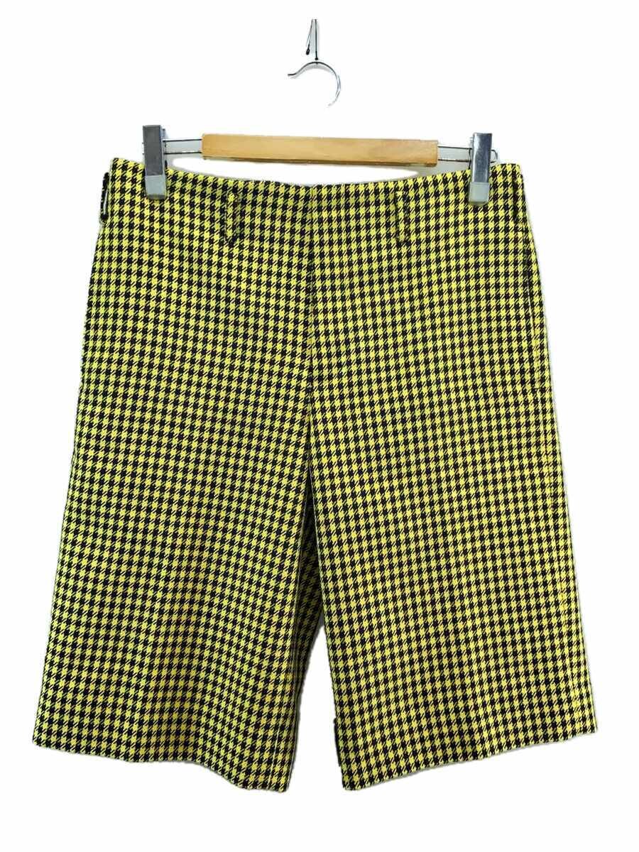 【中古】COMME des GARCONS HOMME PLUS◆AD2021/ショートパンツ/M/コットン/YLW/千鳥格子/PH-P035【メンズウェア】