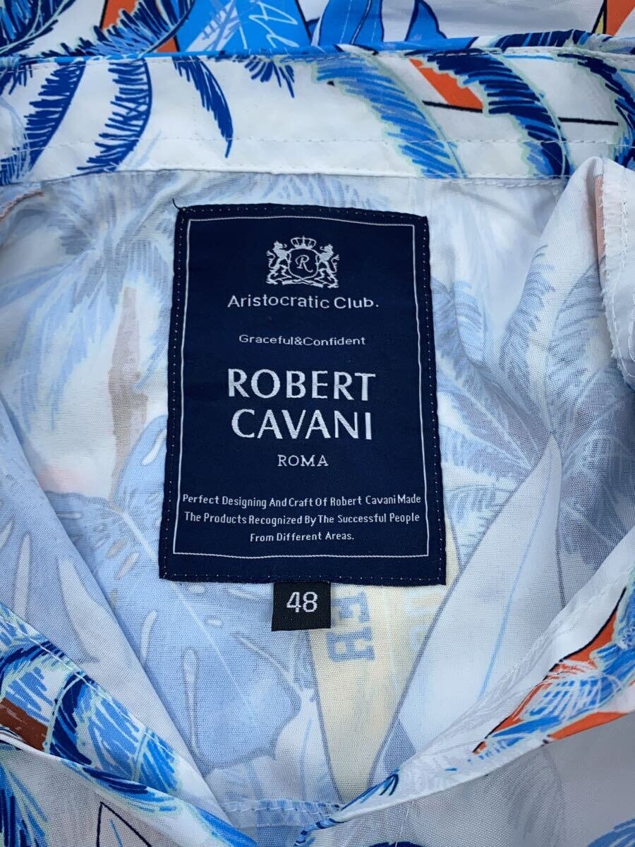 【中古】ROBERT CAVANI/セットアップ/48/ポリエステル/WHT/総柄【メンズウェア】