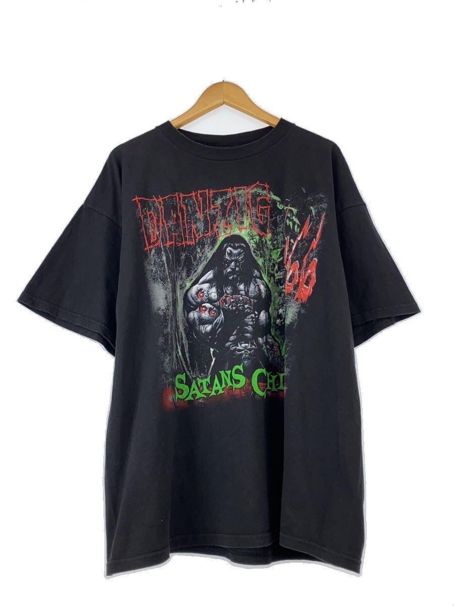TULTEX◆99s/Danzig/Evilive/Tシャツ/XXL/コットン/BLK