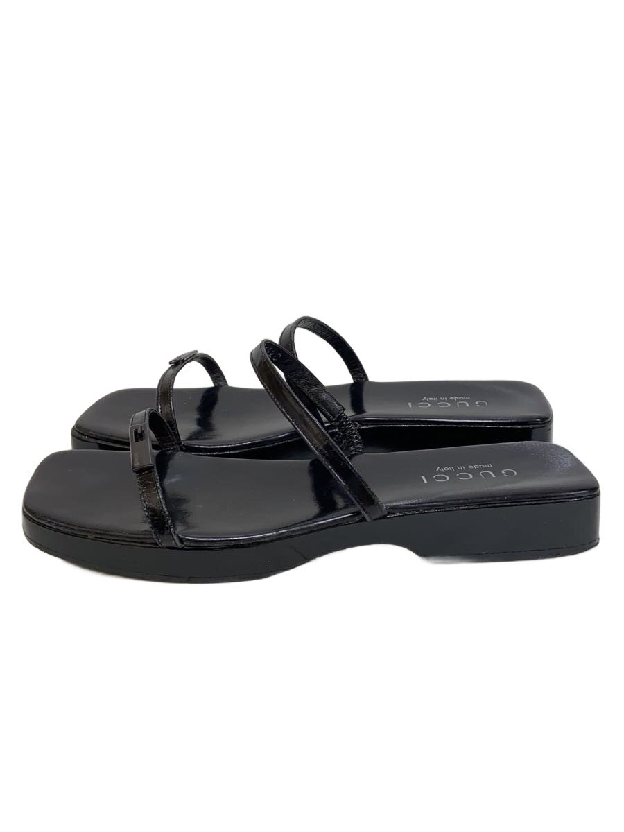 【中古】GUCCI◆サンダル/36.5/BLK【シューズ】
