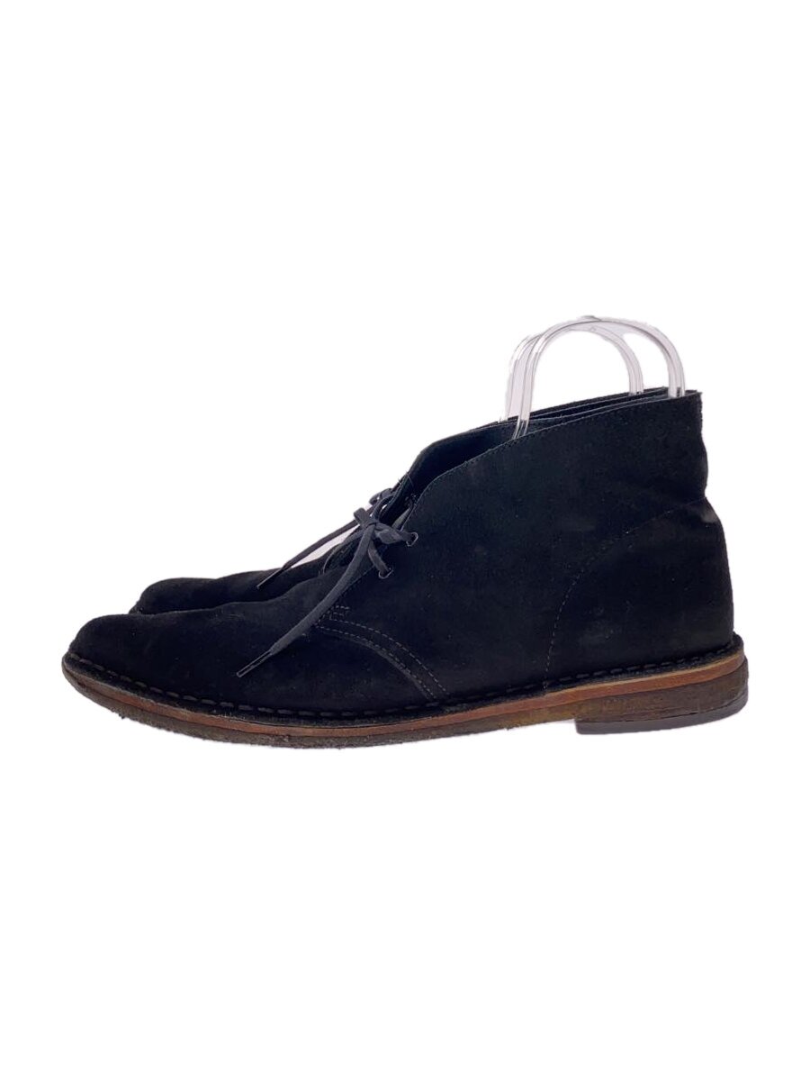 【中古】Clarks◆チャッカブーツ/US9.5/BLK/スウェード/13292【シューズ】