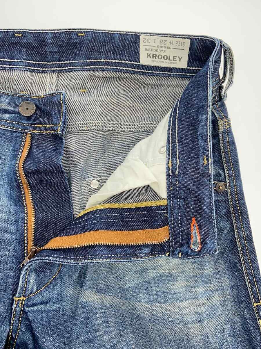 【中古】DIESEL◆ストレートパンツ/28/デニム/IDG/KROOLEY//【メンズウェア】