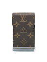 【中古】LOUIS VUITTON◆エテュイ・シガレット_モノグラム_BRW/レザー/BRW/モノグラム/メンズ【服飾雑貨他】