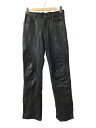 【中古】HARLEY DAVIDSON◆ボトム/30/レザーパンツ/ハーレーダヴィッドソン/ブラック/黒【メンズウェア】