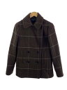 【中古】COACH◆ピーコート/S/ウール/BRW/チェック【レディースウェア】(4)