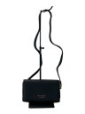 【中古】kate spade new york◆ショルダーバッグ/レザー/BLK/無地【バッグ】