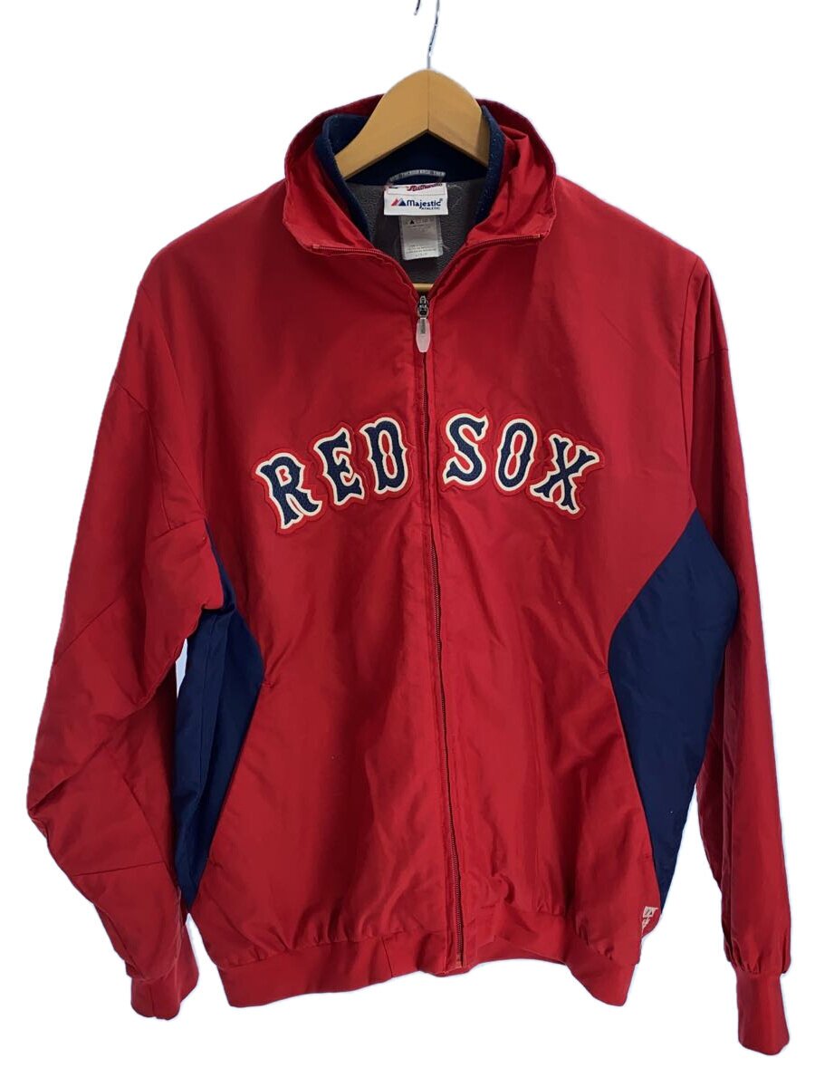 【中古】Majestic◆スポーツウェアー/L/RED/スタジャン/レッドソックス【スポーツ】
