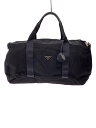 【中古】PRADA◆ボストンバッグ/ナイロン/BLK/無地//【バッグ】