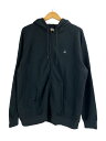 【中古】SEQUEL◆ジップパーカー/XL/コットン/BLK/ロゴパーカー【メンズウェア】