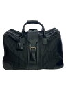 【中古】FENDI◆ボストンバッグ/--/ブラック/ストライプ【バッグ】