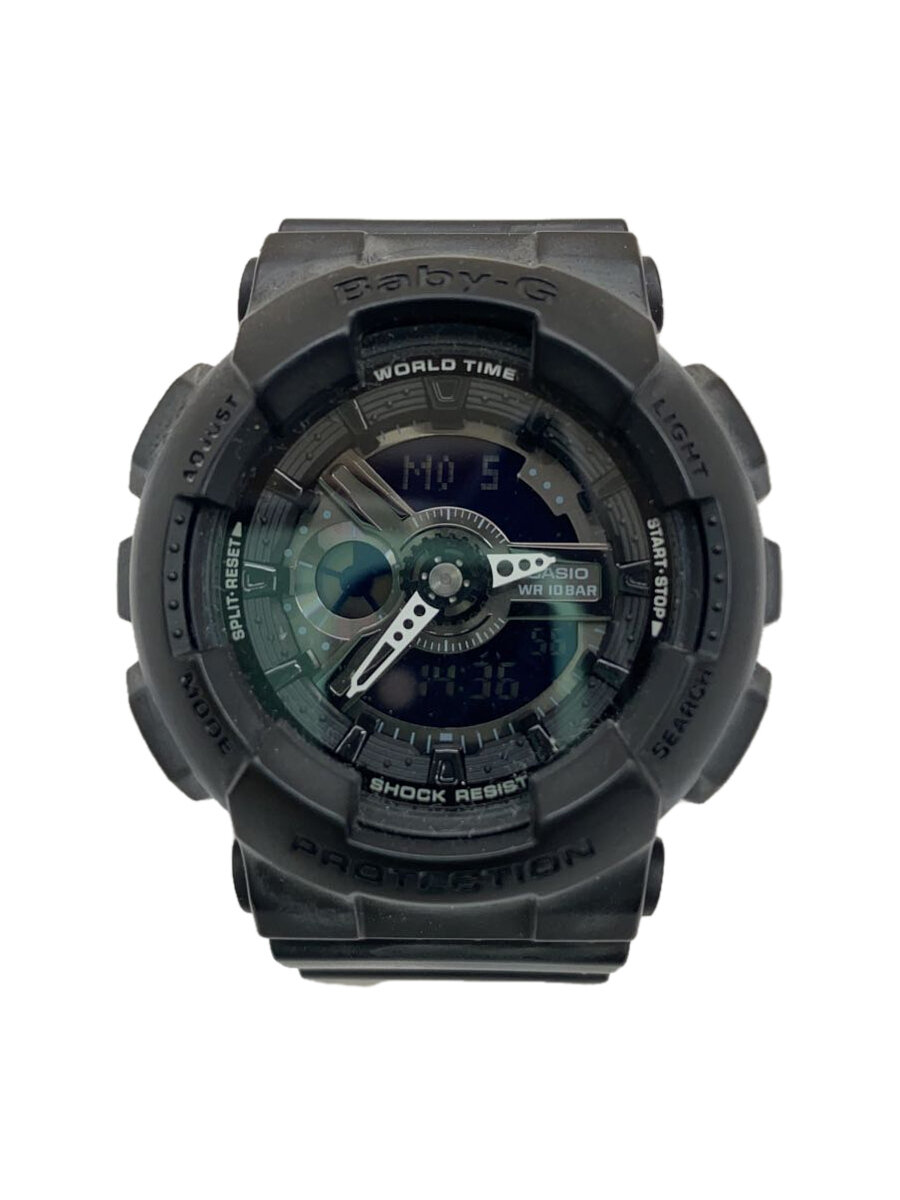 【中古】CASIO◆クォーツ腕時計・Baby-G/デジアナ/BLK【服飾雑貨他】