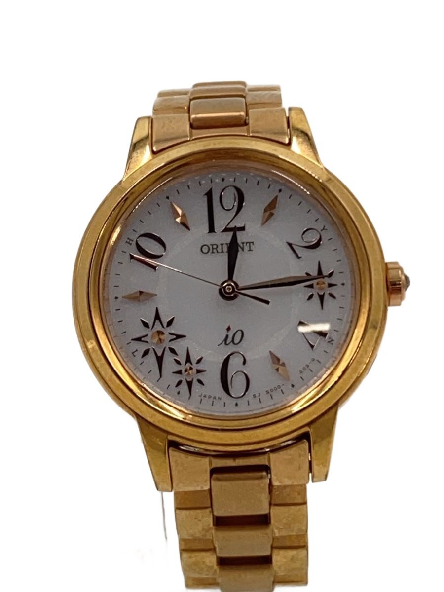 ORIS - 【中古】ORIENT◆クォーツ腕時計/アナログ/PNK/GLD/SD00-R0-0【服飾雑貨他】