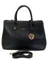 【中古】FURLA◆2way/リンダ/トートバッグ/レザー/ブラック/少々使用感有/金具汚れ有【バッグ】