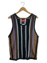 【中古】Supreme◆23SS/Knit Stripe Tank Top/S/コットン/BLK/ストライプ【メンズウェア】