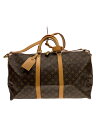 【中古】LOUIS VUITTON◆キーポル・バンドリエール50_モノグラム・キャンバス_BRW/PVC/BRW【バッグ】
