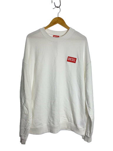 【中古】DIESEL◆スウェット/XL/コットン/WHT/S-NLABEL-L1【メンズウェア】 【中古】DIESEL◆スウェット/XL/コットン/WHT/S-NLABEL-L1【メンズウェア】