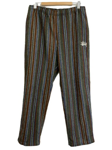 【中古】STUSSY◆ボトム/XL/ポリエステル/BRW/ストライプ【メンズウェア】 【中古】STUSSY◆ボトム/XL/ポリエステル/BRW/ストライプ【メンズウェア】