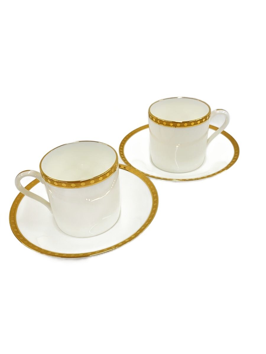 【中古】TIFFANY&Co.◆カップ&ソーサー/2点セット/WHT【キッチン用品】