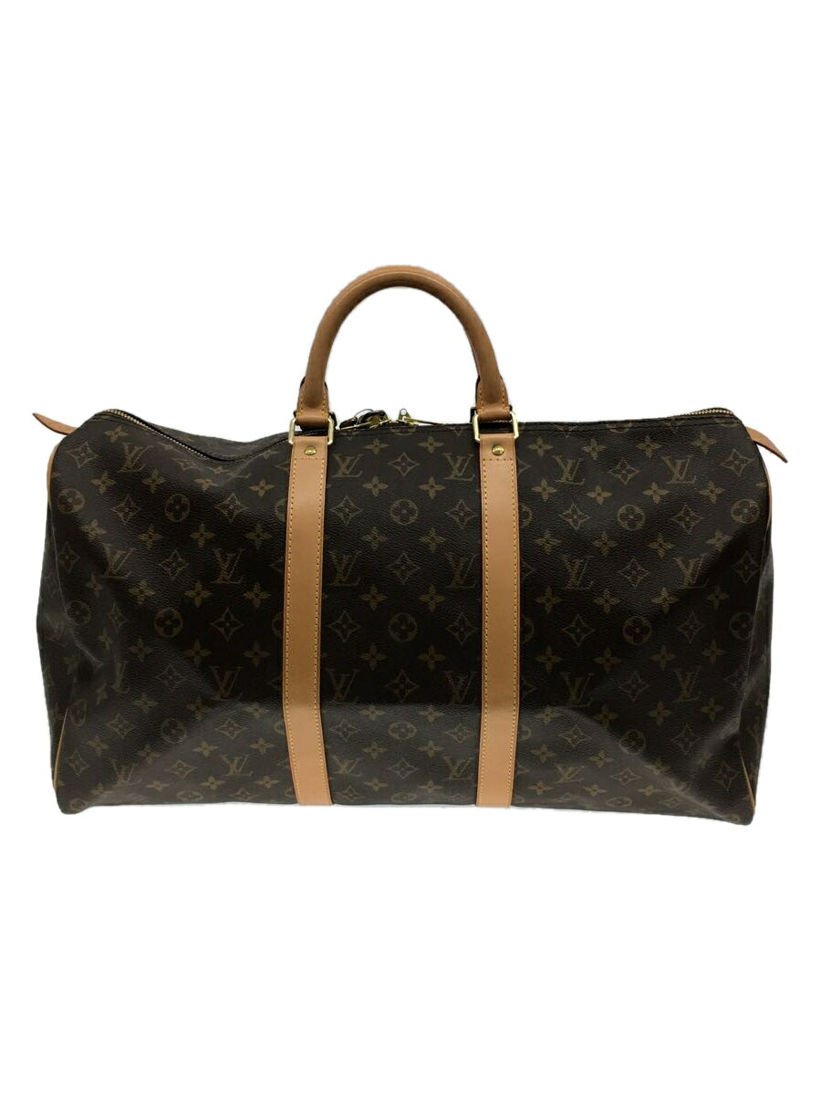 【中古】LOUIS VUITTON◆キーポル50_モノグラム_BRW/PVC/BRW【バッグ】