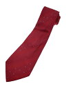 【中古】CHANEL◆ネクタイ/シルク/RED/総柄/メンズ【服飾雑貨他】