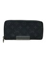 【中古】LOUIS VUITTON◆ジッピー・ウォレット・ヴェルティカル_モノグラム・エクリプス_BLK/PVC/BLK/メンズ【服飾雑貨他】