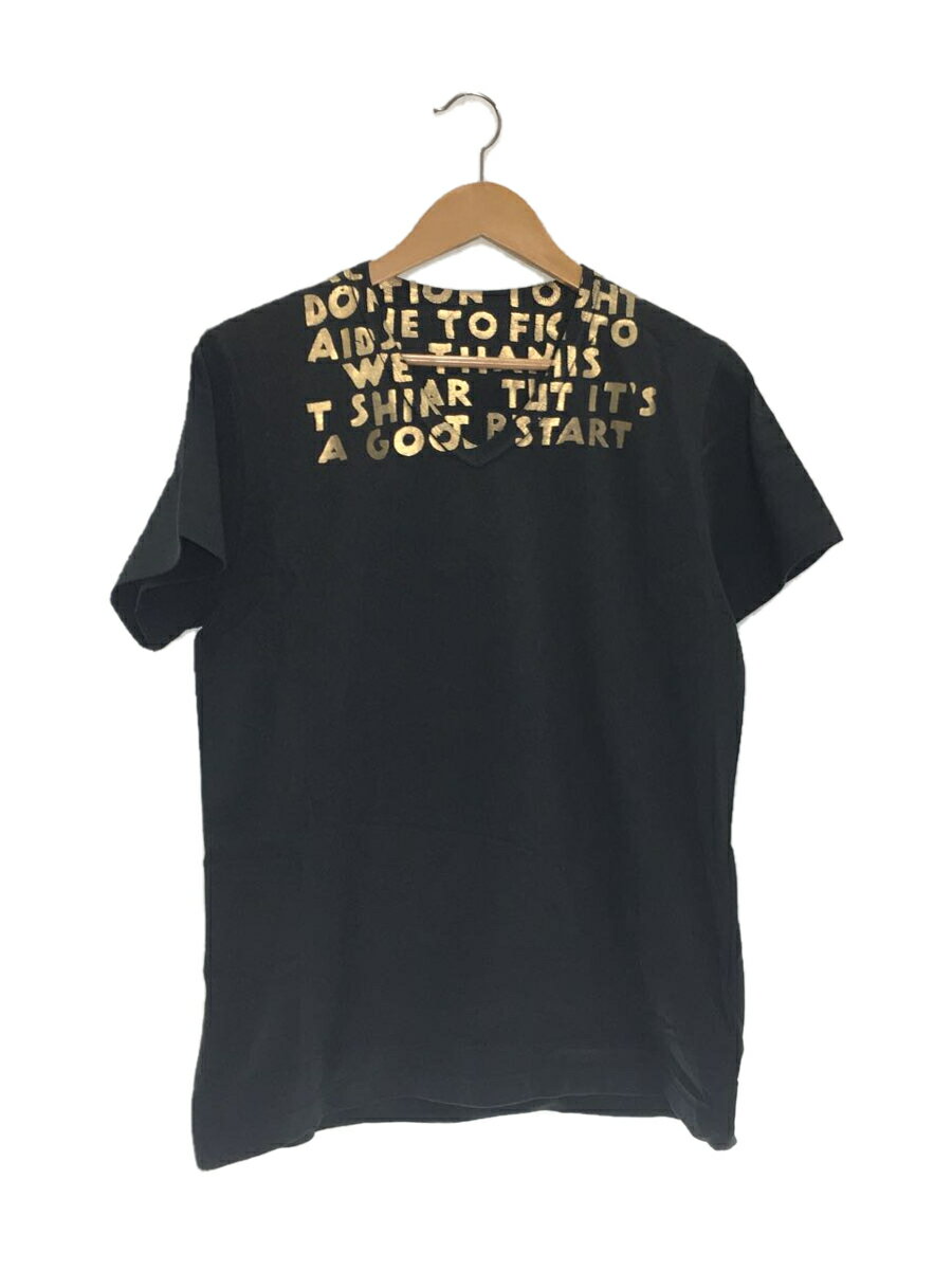 【中古】Martin Margiela◆AIDS TEE/エイズTシャツ/M/コットン/ブラック/32XM099【メンズウェア】