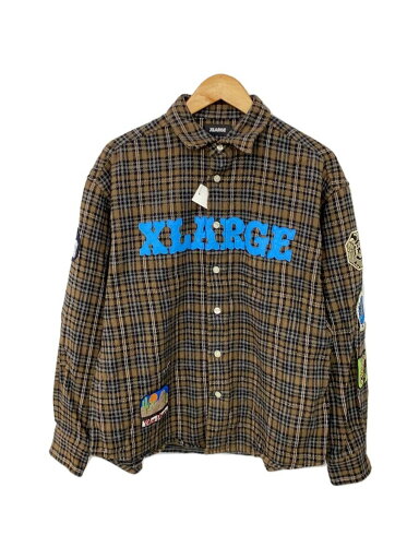 【中古】X-LARGE◆長袖シャツ/M/コットン/BRW/チェック/101244014001【メンズウェア】 【中古】X-LARGE◆長袖シャツ/M/コットン/BRW/チェック/101244014001【メンズウェア】