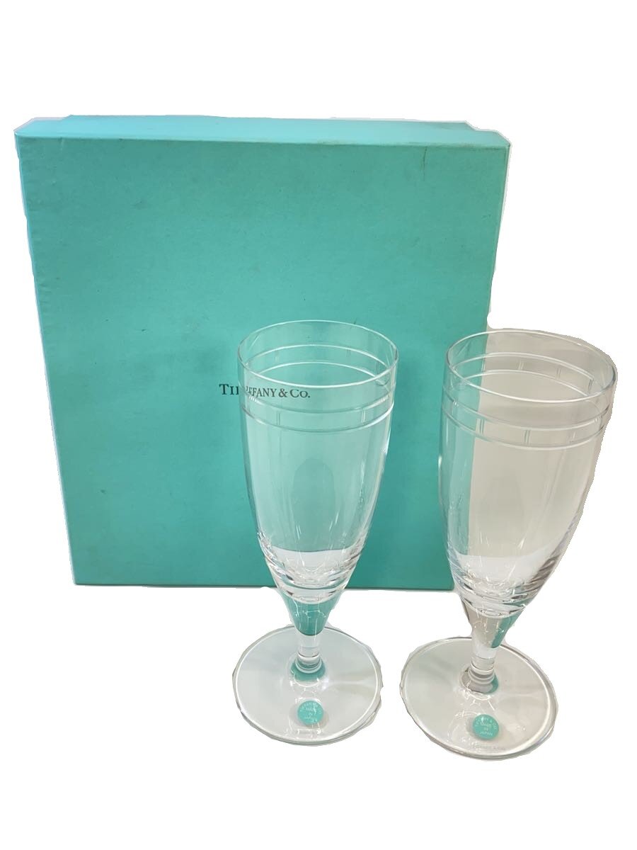 【中古】TIFFANY&Co.◆グラス/アトラス ピルスナー/2点セット/CLR//【キッチン用品】