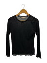 【中古】FLORENT relax◆24SS/シアーロングスリーブT/長袖カットソー/0/コットン/ブラック/2402R06001【レディースウェア】