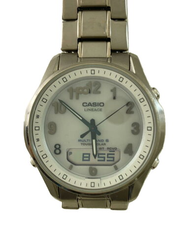 【中古】CASIO◆ソーラー腕時計_その他/アナログ/SLV【服飾雑貨他】 【中古】CASIO◆ソーラー腕時計_その他/アナログ/SLV【服飾雑貨他】